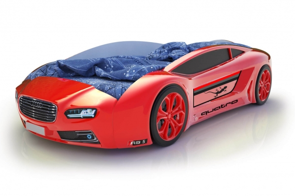 Объемная кровать машина Roadster Ауди Красная в Санкт-Петербурге с доставкой