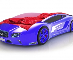 Объемная кровать машина Roadster Лексус Синяя