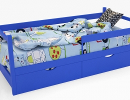 Кровать-тахта из массива «SCANDI» Синий купить в наличии в Санкт-Петербурге