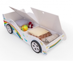Кровать - автомобиль Радуга с ящиком