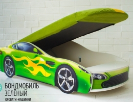 Детская кровать - машина БОНДМОБИЛЬ ЗЕЛЕНЫЙ купить в наличии в Санкт-Петербурге