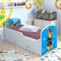 Детская кровать Щенячий патруль Гонщик с ящиками в интернет-магазине