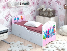 Детская кровать Classic Тролли с ящиками купить в наличии в Санкт-Петербурге