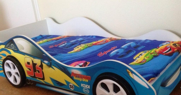 Кровать машина тачка синяя
